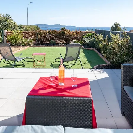 Lägenhet Face A La Superbe Terrasse Barbecue Le Pradet Carqueiranne